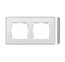 Simon Detail 82 Ramka podwójna Detail SELECT-metal BIAŁA / podstawa Aluminium 8201620-243