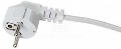 Przewód przyłączeniowy z wtyczką WJ-22 z/u Uni-Schuko 1,5m H03VV-F 3x0,75 biały