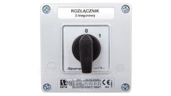 Łącznik krzywkowy 0-1 2P 16A w obudowie SK16-1.828OB11