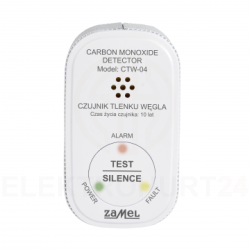 Czujnik tlenku węgla z wbudowaną baterią CTW-04 GAR10000058 Biały