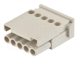 Moduł Han E 5 pinów (śrubowe 0,5-2,5 mm2) żeński 400V 16A Han Modular 09140052701