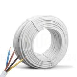 Przewód mieszkaniowy H03VV-F (OMY) 4x0,75 żo biały /100m/