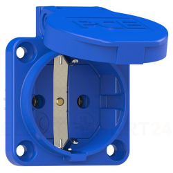Gniazdo tablicowe 10/16A 2P+Z SCHUKO 230V niebieskie IP54 105-0bs