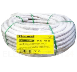 Rura karbowana 750N biała samogasnąca PV UV fi 25/19 ECTC1525B /50m/
