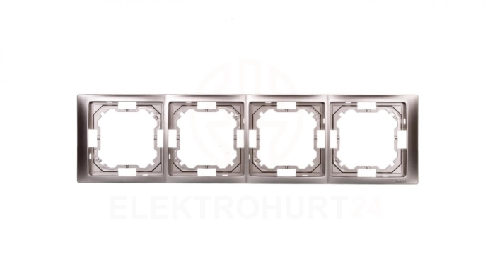 Simon Basic Neos Ramka poczwórna satynowy BMRC4/29