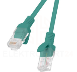 Kabel krosowy patchcord U/UTP kat.5e 2m zielony PCU5-10CC-0200-G