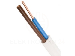 Przewód płaski H03VVH2-F (OMYp) 2x1 biały /100m/