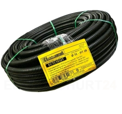 Rura karbowana 750N czarna z pilotem samogasnąca -5C +60C PV UV IK07 fi 32 /25m/