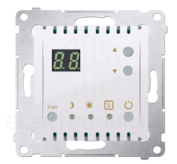 Simon 54 Termostat cyfrowy z wewnętrznym czujnikiem temperatury (moduł) pierścień biały DTRNW.01/11