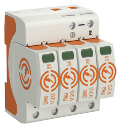 Ogranicznik przepięć Typ T2 4P 20kA 280V V20-4-280 (do sieci TN-S) 5095164