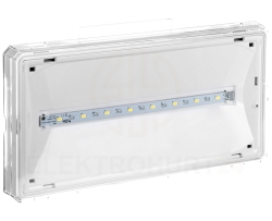Oprawa awaryjna EXIT IP65 1W 1h jednozadaniowa biała ETE/1W/E/1/SE/X/WH