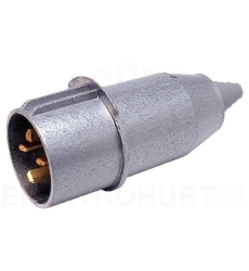 Wtyczka metalowa przenośna 4P 63A 500V szara IP44 3162-326