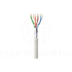 Kabel Skrętka Kat 6 F/UTP Linka 100m Szara 100 Miedzi