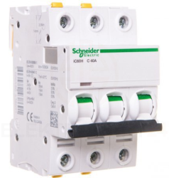 Wyłącznik nadprądowy 3P C 40A 10kA AC iC60H-C40-3 Acti9 A9F07340
