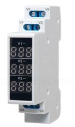 Modułowy miernik napięcia 3F (80-500VAC) SPMV3