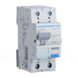 Wyłącznik różnicowo-nadprądowy RCBO 2P B25A 0,03A Typ AC ADC925D