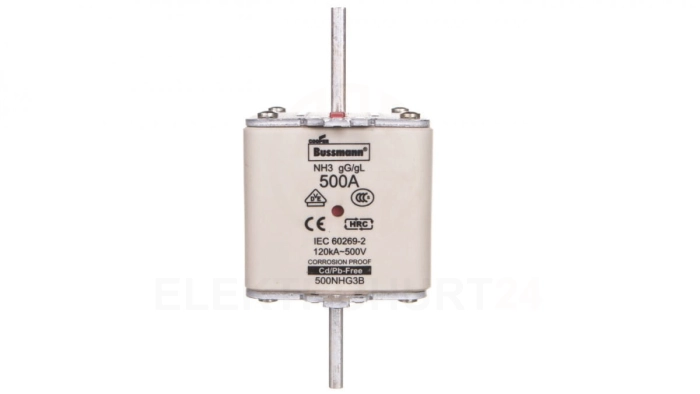Wkładka bezpiecznikowa NH3 500A gL/gG 500V 500NHG3B