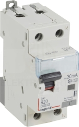 Wyłącznik różnicowo-nadprądowy 2P 20A B 0,03A typ A P312 DX3 410966