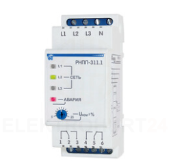 Przekaźnik kolejności, zaniku i asymetrii faz 2P 400V RNPP-311.1