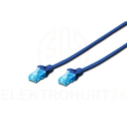 Kabel krosowy (Patch Cord) U/UTP kat.5e niebieski 0,5m DK-1512-005/B