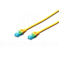 Kabel krosowy (Patch Cord) U/UTP kat.5e żółty 0,5m DK-1512-005/Y