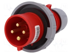 Wtyczka przenośna 32A 4P 400V czerwona IP67 SHARK 0242-6
