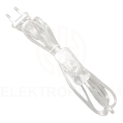 Sznur przyłączeniowy z wyłącznikiem SP/W-190cm bezbarwny SP/W-190/2X0,5/-BZB YNS10000498