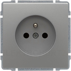 KOS66 Gniazdo pojedyncze z/u aluminium 664034