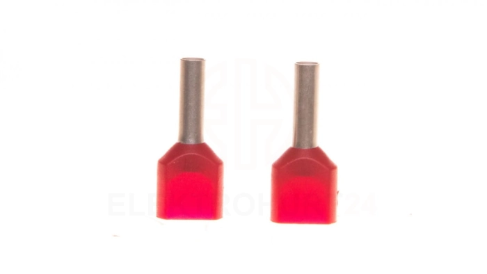 Końcówka tulejkowa izolowana HI 2x1/8 DIN E08KH-02020101101 /500szt./