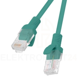 Kabel krosowy patchcord U/UTP kat.6 1m zielony PCU6-10CC-0100-G