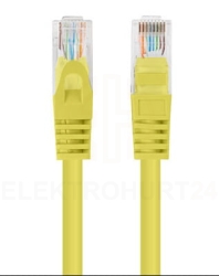 Kabel krosowy patchcord U/UTP kat.5e 0,25m żółty PCU5-10CC-0025-Y