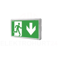 Oprawa awaryjna EXIT S IP65 LED 1W 3h dwuzadaniowa PT biała +PU34 ETS/1W/C/3/SA/PT/WH