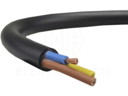 Przewód mieszkaniowy H03VV-F (OMY) 3x1,5 żo czarny /100m/