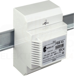 Transformator 1-fazowy modułowy bezpieczeństwa PSS 63 230/ 24V 2,6A, na szynę DIN, IP30, Ta 40, 16024-9979