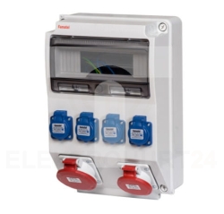 Rozdzielnica budowlana 32A/5P 16A/5P 4x2P+Z bez zabezpieczeń RW3959 32/5 16/5 4GS IP44 3959.0014