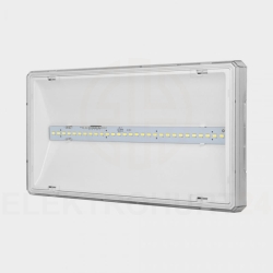 Oprawa awaryjna EXIT L IP65 ECO LED 3W 340lm 1h jednozadaniowa biała (brak piktogramu w zestawie) ETL/3W/E/1/SE/PT/WH