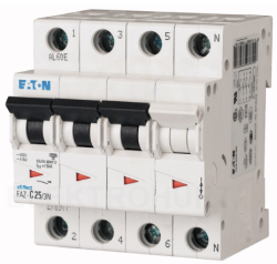 Wyłącznik nadprądowy 3P+N C 3A 15kA AC FAZ-C3/3N 278965