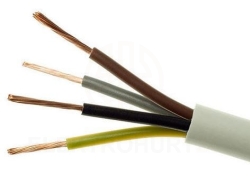 Przewód warsztatowy H05VV-F (OWY) 4x0,75 żo biały /100m/