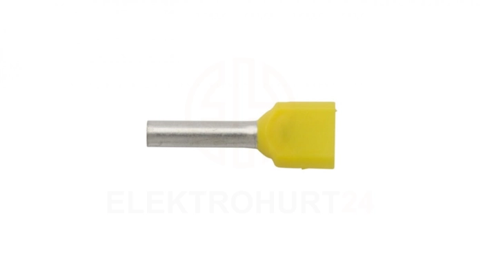 Końcówka tulejkowa izolowana HI 2X1/10 żółta E08KH-02020104921 /100szt./