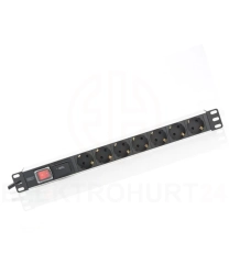 Listwa zasilająca do szaf rack (PDU) 19 cali 7x Schuko DN-95407