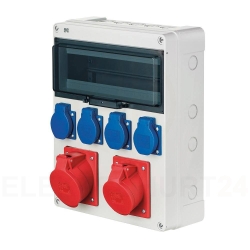 Rozdzielnica budowlana RS-13 13-mod. 4x2P+Z, 16A/5P, 32A/5P, IP44 bez zabezpieczeń 6210-01