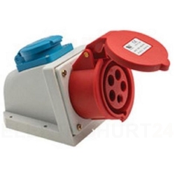 Zestaw gniazdo siłowe kombi 16A 5P N/T 16/5 250VZ IP44