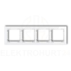 DECO Ramka poczwórna - efekt szkła (ramka: biała spód: biały) biały 0-0-DRS-4