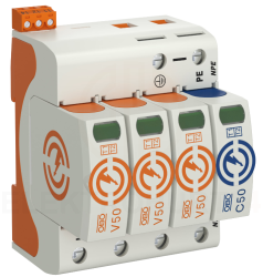Ogranicznik przepięć Typ T1+T2 3P+N 12,5kA 280V V50-3+NPE+FS-280 5093533