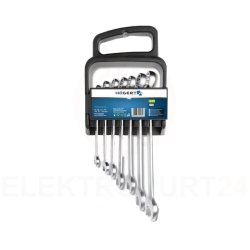 Zestaw kluczy płasko-oczkowych z grzechotką 7 elementy 10-19 mm HT1R397