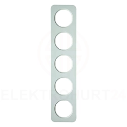Berker R.1 Ramka pięciokrotna IP20 biała 10152189