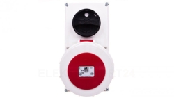 Gniazdo stałe z wyłącznikiem 0-1 małe 16A 5P 400V IP67 /blokada mechaniczna/ 61152-6