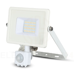 Projektor LED 20W 1600lm 4000K Dioda SAMSUNG z czujnikiem ruchu PIR Biały IP65 449