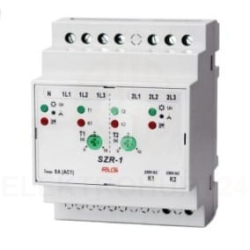 Sterownik układu SZR, 3P, regulacja czasu przerwy przełączania 0,1 - 10s SZR-1