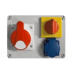 Rozdzielnica stacjonarna R-BOX 190 1x32A/5P 1x250V wył. 0/1 IP44 B.1092W